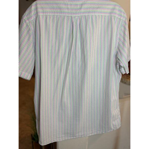 Daniel Cremieux Classics Shirt Mens Pastel Striped Seersucker Button Up Shirt L - Picture 6 of 6